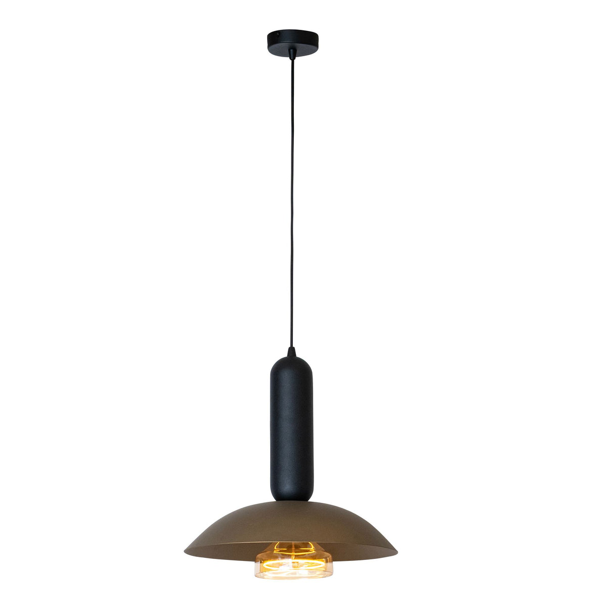 Taklampa Grantham 1-ljus Ø 40 cm höjdjusterbar kaffe (2)