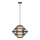Taklampe Pasquino 1-armet treskjerm svart Ø40cm (1)