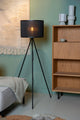 Lattiavalaisin Tagalog bambus kolmijalka musta, luonnollinen 142cm (1)