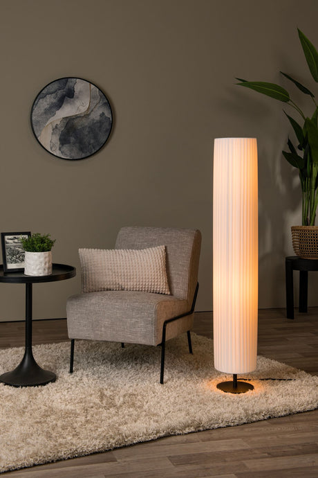 Floor lamp Fold 2-light with cable switch White 120cm (1)
