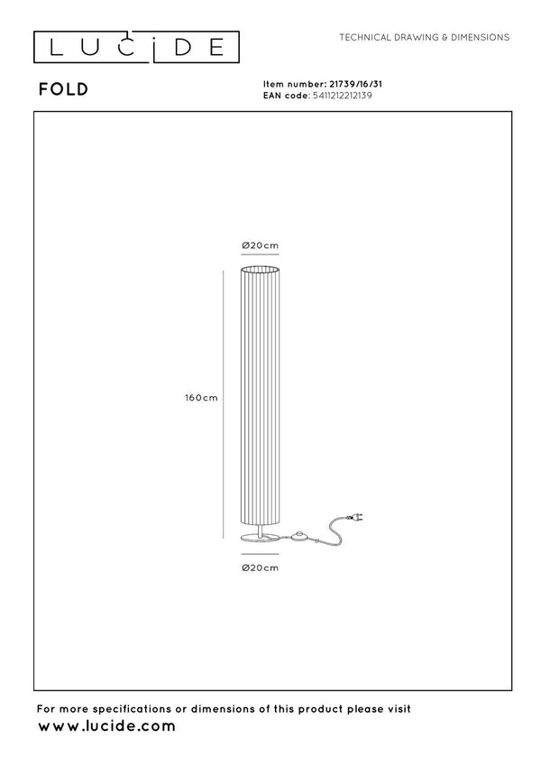 Stehleuchte Fold 3-flammig mit Stoffschirm (4)
