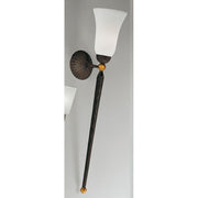 Candeeiro de parede Antico Fackel 73cm com suporte elegante e abat-jour sofisticado.
