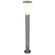 Alpa Cone 100 Stehleuchte in Steingrau, aus Aluminium, für Außenbereich, IP55, Leuchtkopf aus opalem PC, E27, max. 24W.