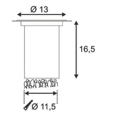 DASAR 115 GU10 Lampe de plancher autour de l'acier inoxydable IP67