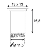 DASAR 115 GU10 Installation de sol lampe en acier inoxydable angulaire IP67