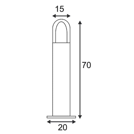 Rusty Cone 70 luz al aire libre de hierro oxidado E27 ESL máx. 11W IP54