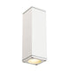 Theo Up & Down Out Wandleuchte eckig weiß GU10 max. 2x35W für Außenbereich mit UP/DOWN Lichtkegeln.
