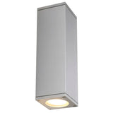 Theo Up & Down Out Wandleuchte eckig silbergrau GU10 max. 2x35W