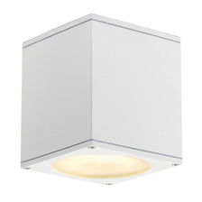 Big Theo Ceiling Out Deckenleuchte eckig weiß ES111 max. 75W, weiße Außen-Deckenleuchte aus Aluminium