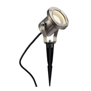 Nautilus Spike en acier inoxydable avec câble de 1,5 m et fiche inclus - projecteur mobile en acier inoxydable avec piquet de terre.