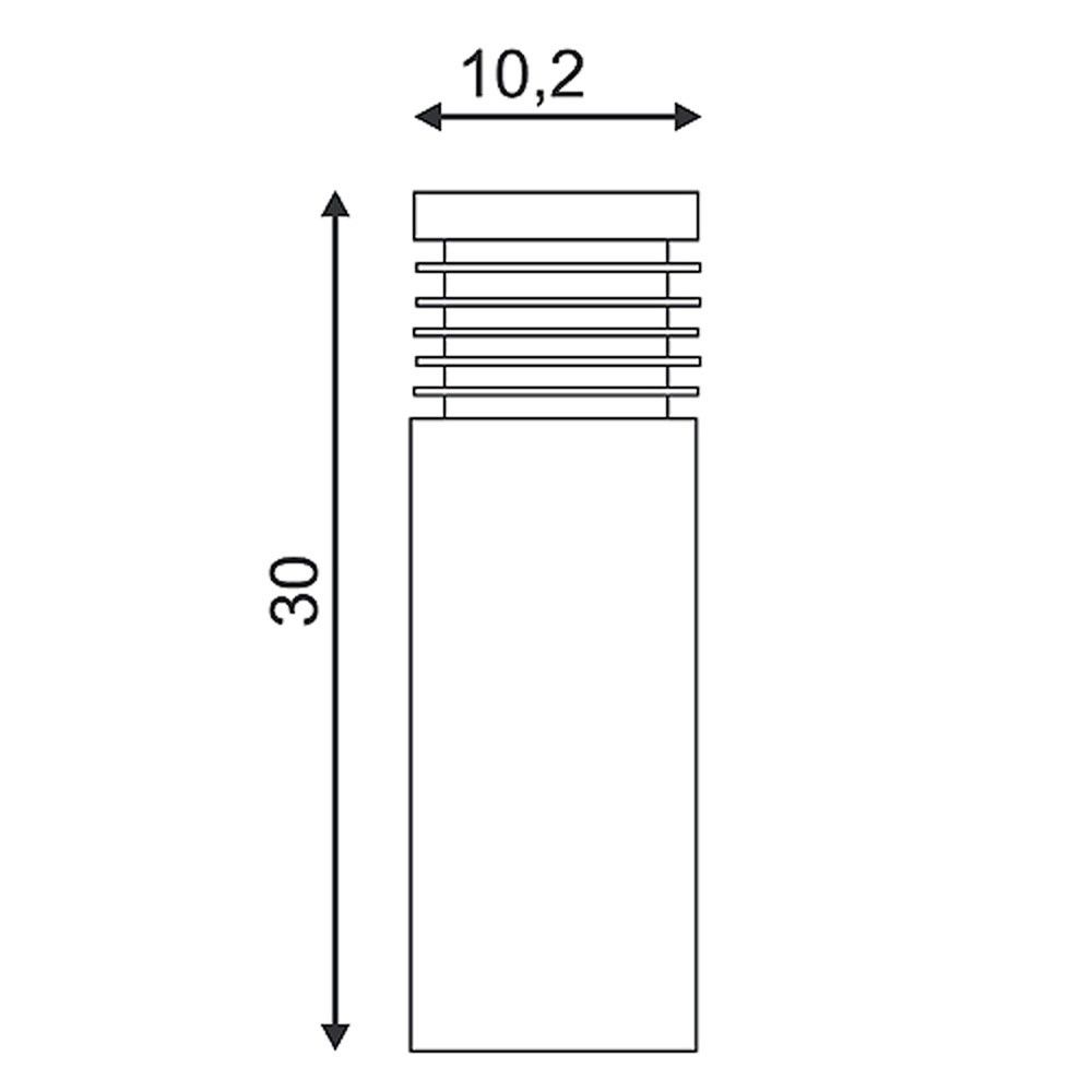 Vap Slim 30 en acier inoxydable en acier inoxydable brossé E27 max.