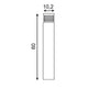 VAP SLIM 60 Stehleuchte Edelstahl gebürstet E27 max. 20W technische Zeichnung mit Abmessungen.