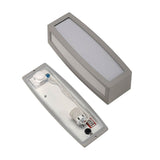 Meridian Box Wall Lamp Silver Grey E27 Max.