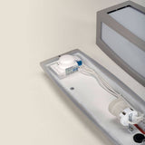 Meridian Box Wall Lamp Silver Grey E27 Max.