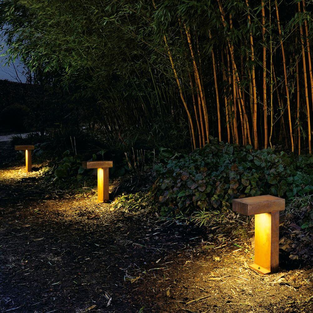 Rusty PATHLight Stehleuchte Eisen gerostet GX53 max. 9W im Garten mit warmem Licht