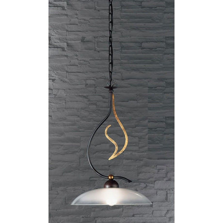 Amabile Pendel klein Glas Weiß Ø 40cm mit elegantem Design und Glas-Schirm, ideal für moderne Innenräume.