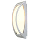 Meridian 2 Wandleuchte silbergrau E27 ESL max. 25W IP54 an der Wand montiert, elegantes Design für Außenbereiche.