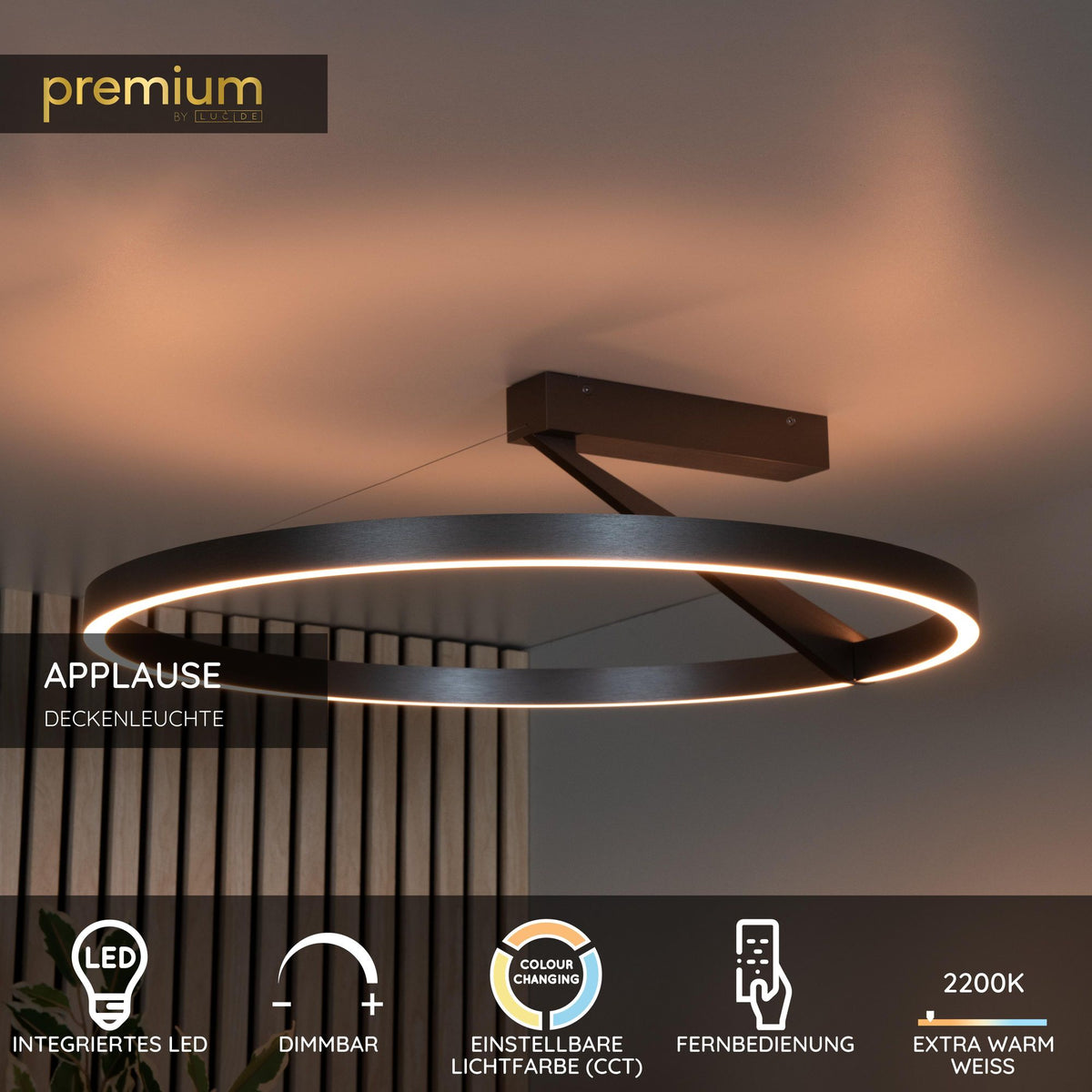 LED-Plafonnier Applause dimmable CCT avec télécommande Ø 60 cm (7)