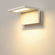 ANGOLUX Wall Wandleuchte weiß 36 SMD LED 3000K moderne Außenwandleuchte aus Aluminium, warmweiß, IP44