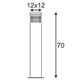 Arrock Granite 70 Stehleuchte Granit salt & pepper E27 max. 15W mit Abmessungen 12x12 und Höhe 70 cm