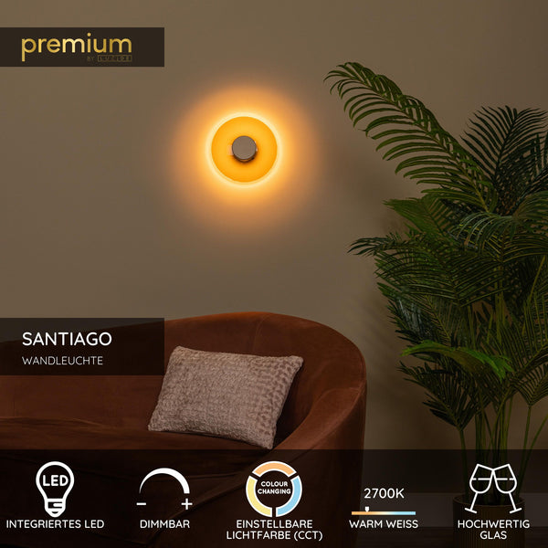 LED-Wandleuchte Santiago dimmbar mit CCT Amber Ø23cm (4)