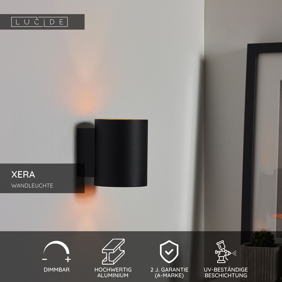 Wandleuchte Xera Up & Down rund Ø8cm (7)