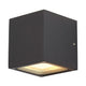 SITRA CUBE Wandleuchte anthrazit GX53 max. 9W, quadratische Wandlampe aus Aluminium für Innen- und Außenbereich.