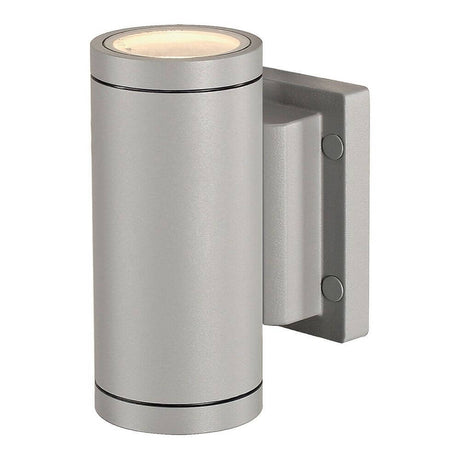 New Myra Up & Down Wandleuchte silbergrau 2xGU10 max. 2x35W IP55, moderne Außenwandleuchte mit UP/DOWN-Lichtkegeln