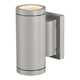 New Myra Up & Down Wandleuchte silbergrau 2xGU10 max. 2x35W IP55 mit Aluminium- und Glasoberfläche.