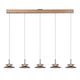 LED-Pendelleuchte Santiago 5-flammig dimmbar CCT Glas Amber 150cm (2)