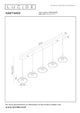 LED-Pendelleuchte Santiago 5-flammig dimmbar CCT Glas Amber 150cm (6)