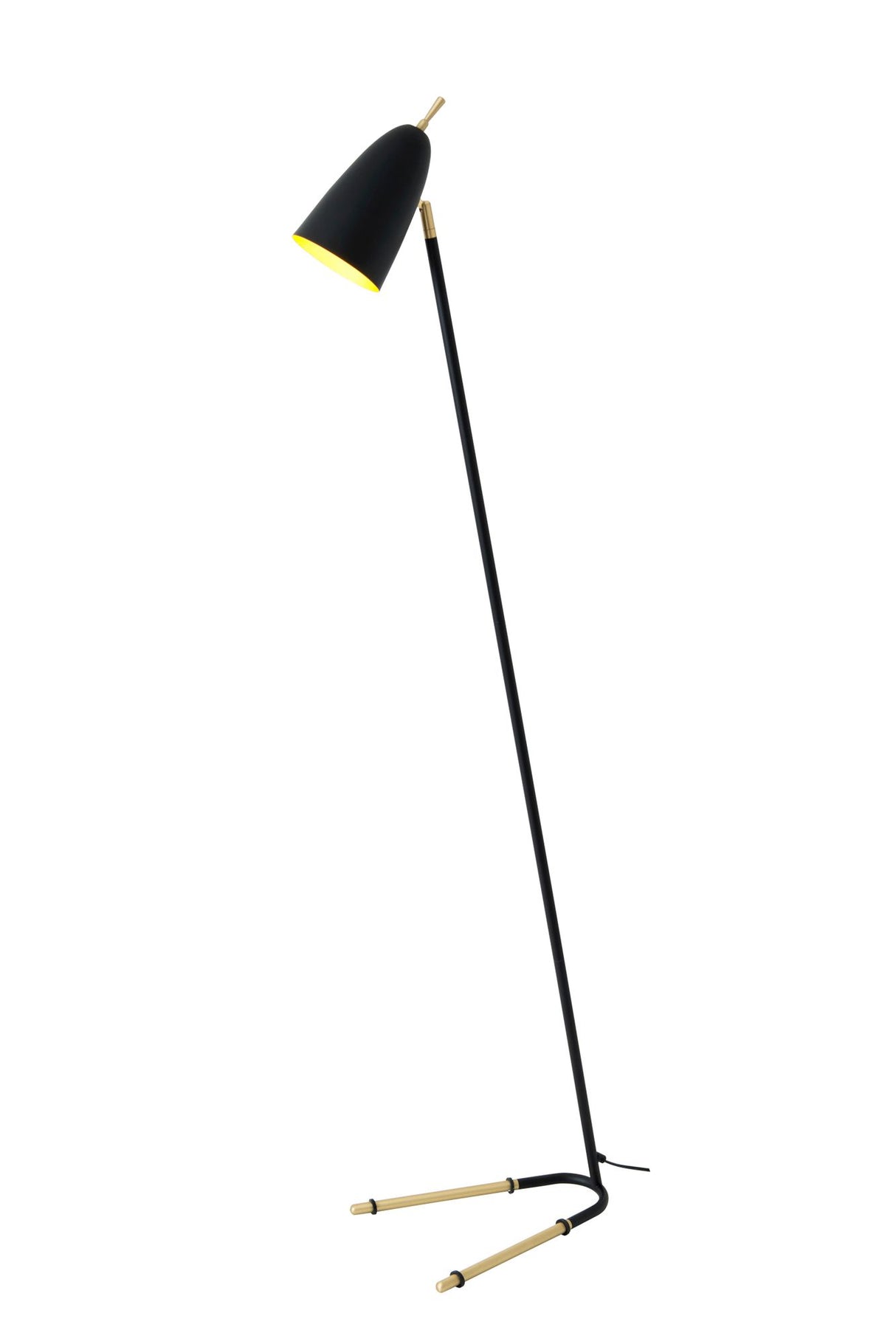 Lampada da terra Obelisco con paralume rotondo 152 cm oro 