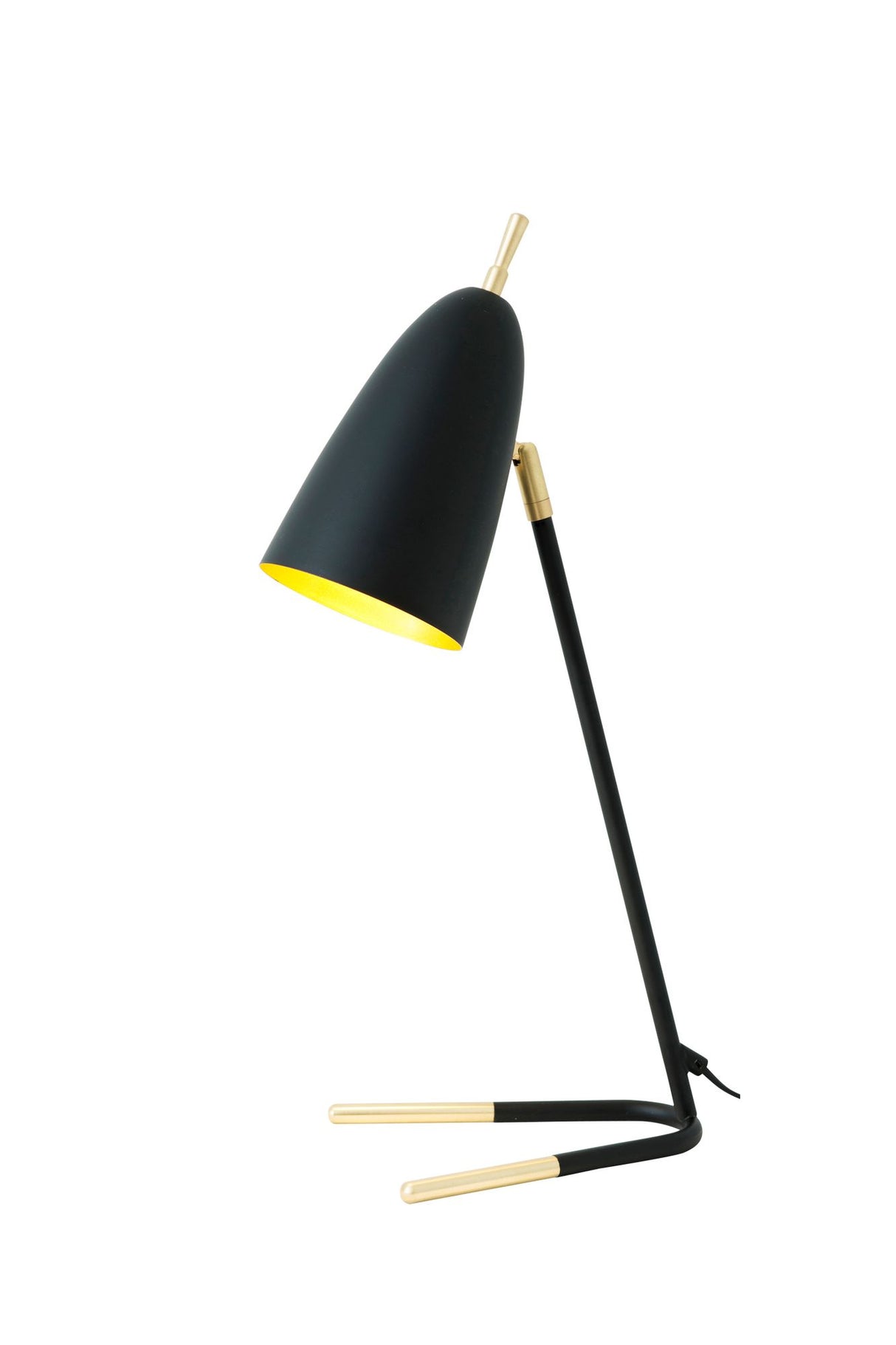 Bordlampe Obelisco med rund skærm 23x17 cm guld 