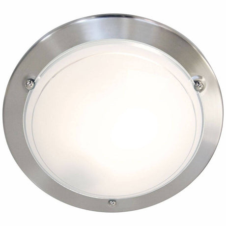 Spinner taklampa i borstad aluminium, modern taklampa med stilren design.