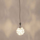 Lámpara colgante bola de metal cromado - cristal plateado - claro en un diseño elegante, luz brillante.