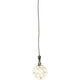 Lámpara colgante bola de metal cromado - cristal plateado - claro, elegante lámpara colgante con óptica de cristal.