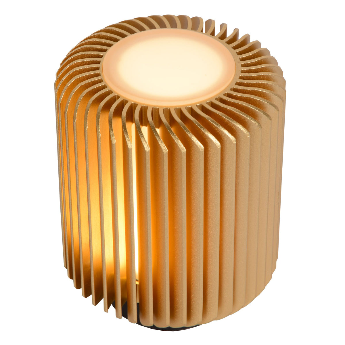 LED-bordlampe Turbin i sylinderform av aluminium, varm hvit (4)