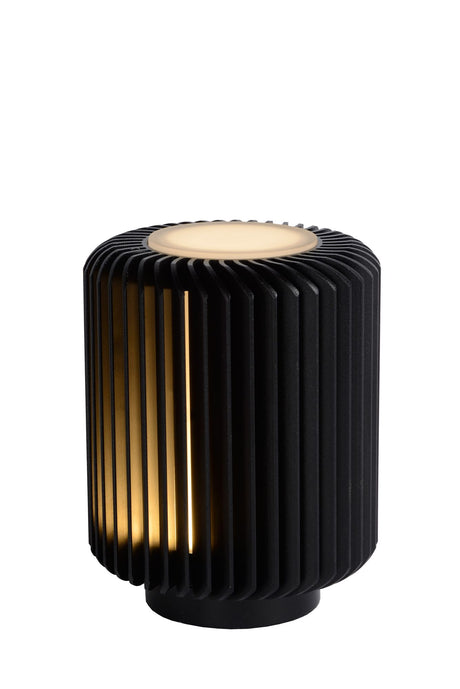 LED-Tischleuchte Turbin in Zylinderform aus Aluminium Warmweiß (2)