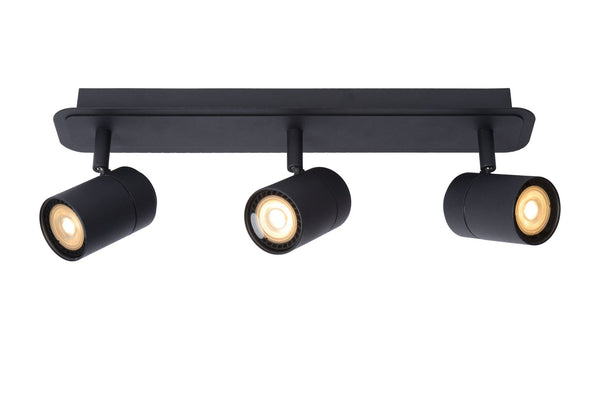 LED-Spot da soffitto per bagno Lennert a 3 luci dimmerabile IP44 nero (2)