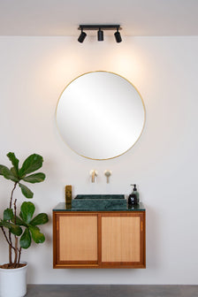 LED-Spot da soffitto per bagno Lennert a 3 luci dimmerabile IP44 nero (1)