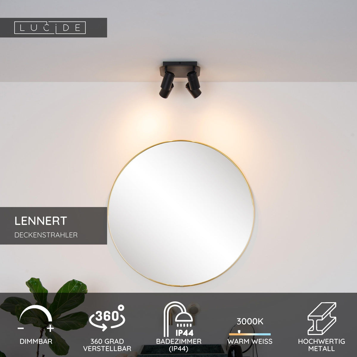 LED-Bad-Deckenspot Lennert 4-flammig dimmbar (6)