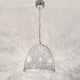 Pendelleuchte Rifugio 8-flammig aus verchromtem Aluminium-Metall, modernes Design in Silber.
