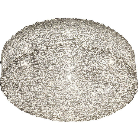 Taklampa 10-ljus Rifugio aluminium-metall förkromad silver, modern design i metall.