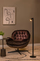 LED-Lampadaire Antrim avec bras de lecture, batterie rechargeable et variateur tactile, noir, 120 cm (1)