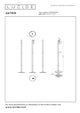 LED-Lampadaire Antrim avec bras de lecture, batterie rechargeable et variateur tactile, noir, 120 cm (6)