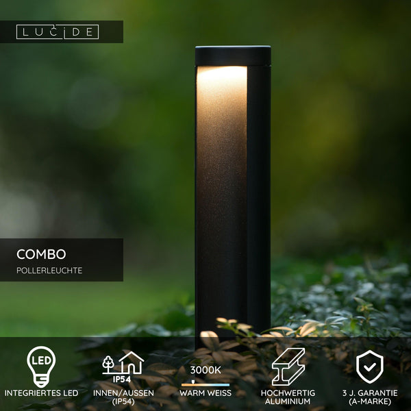 LED-Pollerleuchte Combo IP54 65cm 3000K Schwarz (4)
