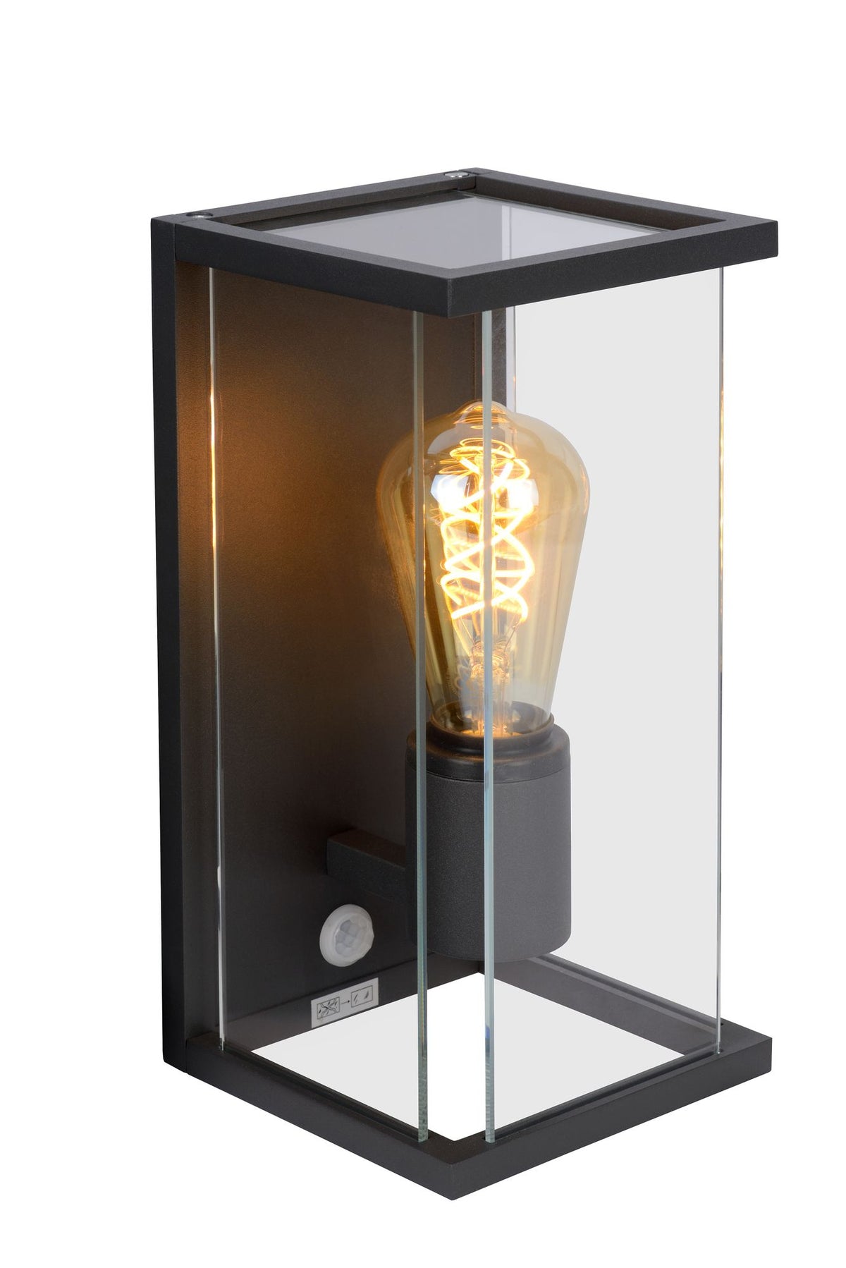 Applique da esterno Claire IP54 antracite con sensore di movimento 29 cm (2)