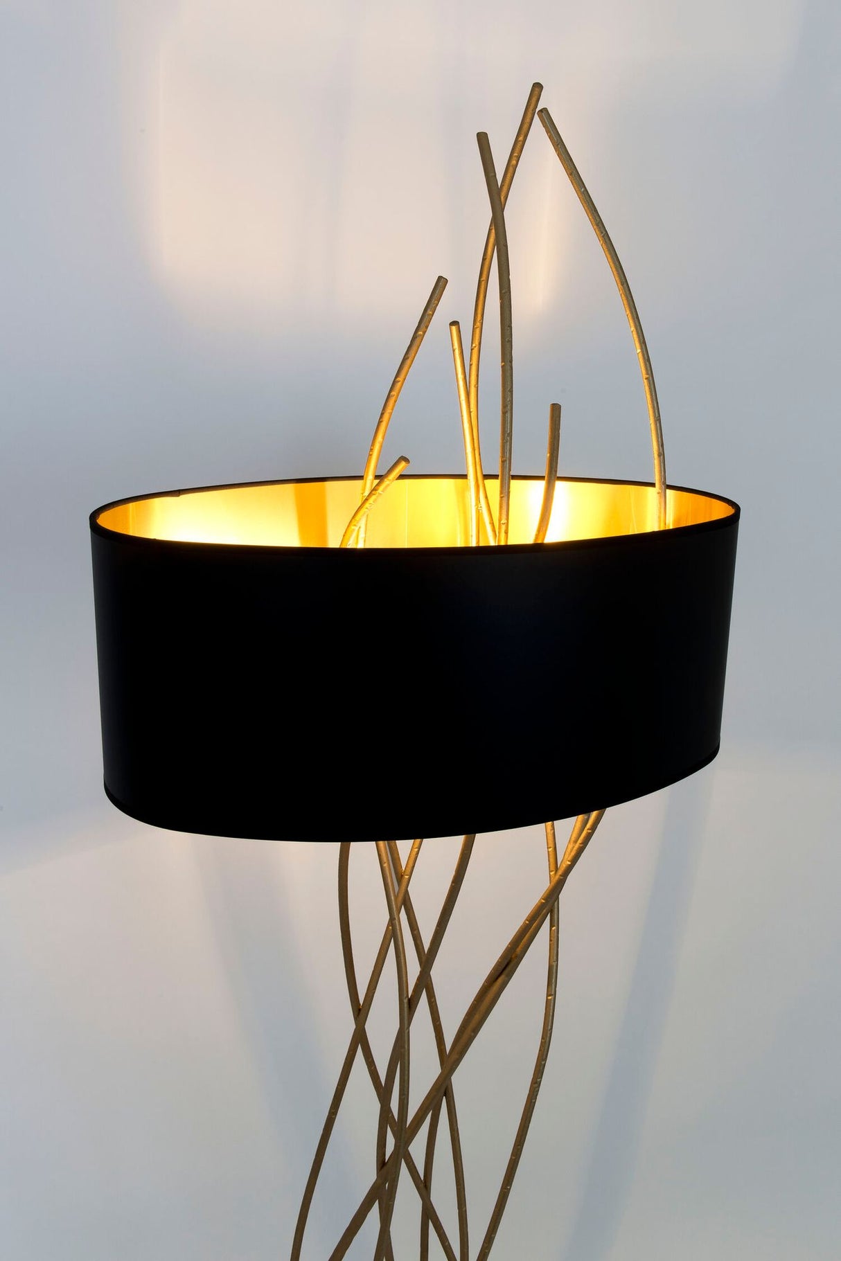 Stehlampe Elba Oval mit Schirm 180 cm