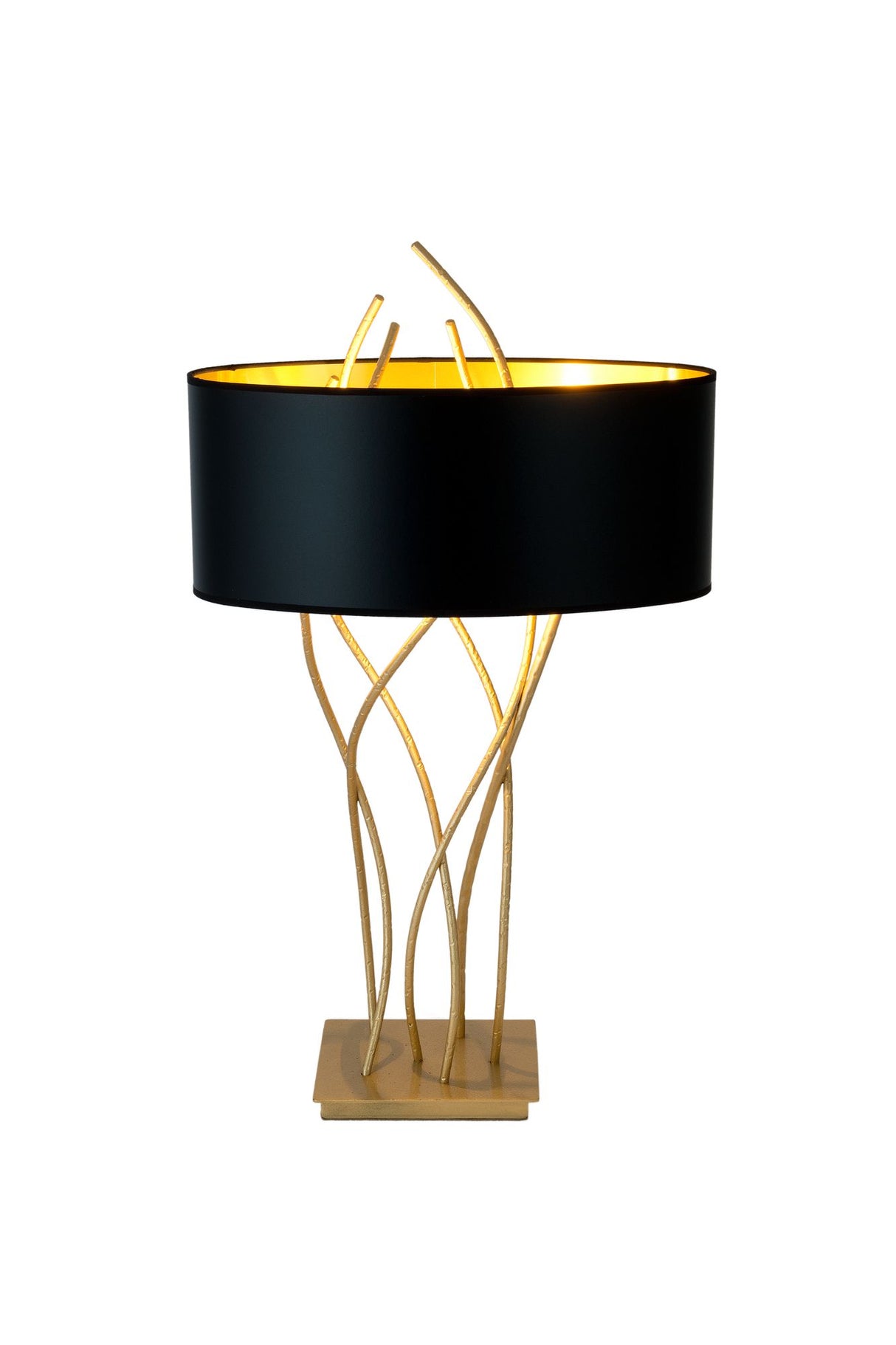 Tischlampe Elba Oval mit Schirm 45x26cm