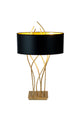 Tischlampe Elba Oval mit Schirm 45x26cm